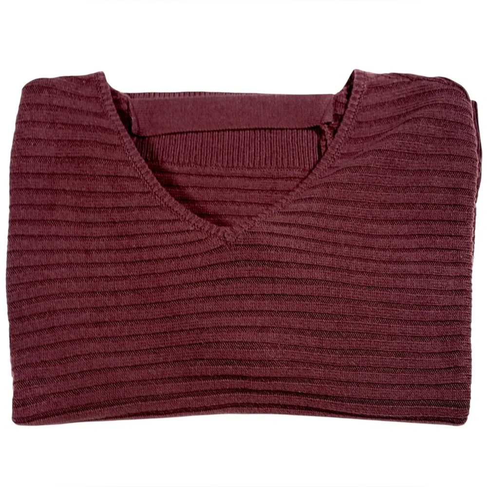 Soho New York & Company Burgundy Open Back Sweater Tunic Knit Pullover – Size M - Picture 7 of 14
